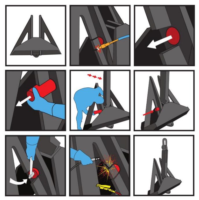 Assembly process of Delta Flipper Anchor.png